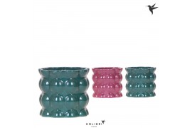 Keramische pot Kolibri Home Cotton pot green mix