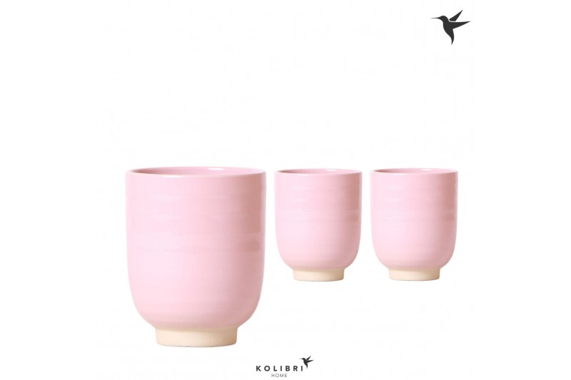 Keramische pot Kolibri Home Glazed pot pink 