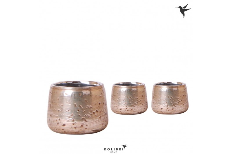 Keramische pot Kolibri Home Luxury pot silver 