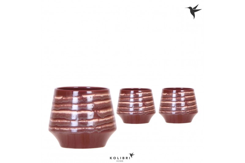 Keramische pot Kolibri Home Moonstone pot red 