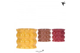 Keramische pot Kolibri Home Cotton pot yellow mix