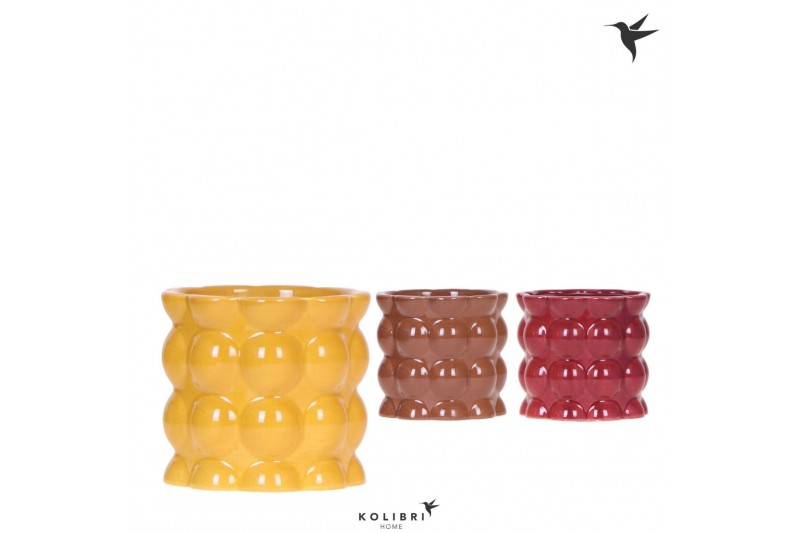 Keramische pot Kolibri Home Cotton pot yellow mix 