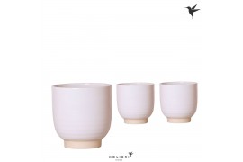 Keramische pot Kolibri Home Glazed pot white