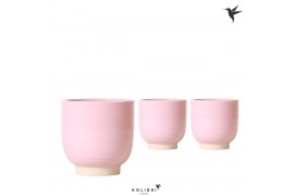 Keramische pot Kolibri Home Glazed pot pink