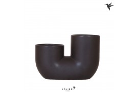 Keramische pot Kolibri Home Tube pot black