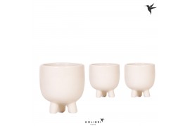 Keramische pot Kolibri Home Gummy pot travertine