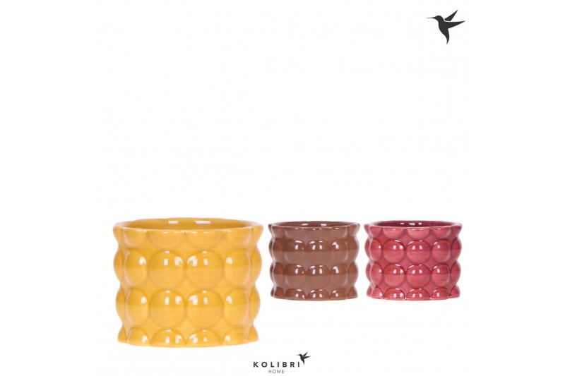 Keramische pot Kolibri Home Cotton pot yellow mix 