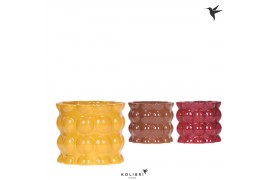 Keramische pot Kolibri Home Cotton pot yellow mix