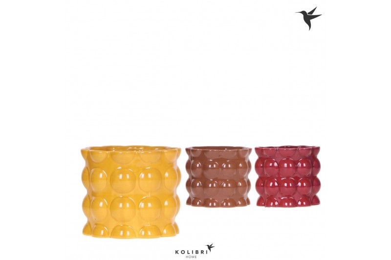 Keramische pot Kolibri Home Cotton pot yellow mix 