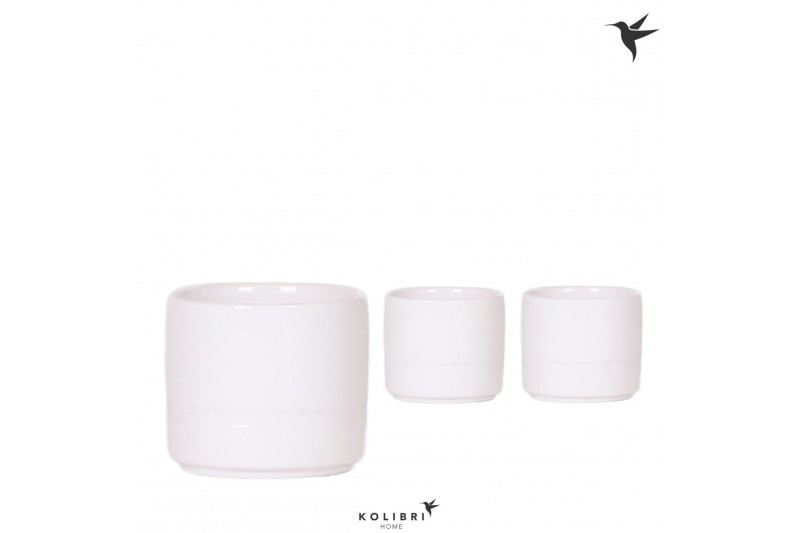 Keramische pot Kolibri Home Pastel pot white 