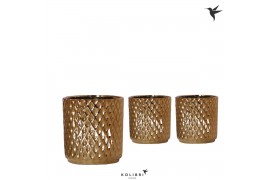 Keramische pot Kolibri Home Diamond pot gold
