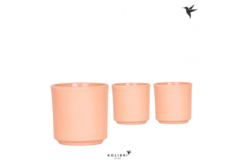 Keramische pot Kolibri Home Simplicity pot peach 