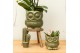 Keramische pot Kolibri Home Owl pot green 